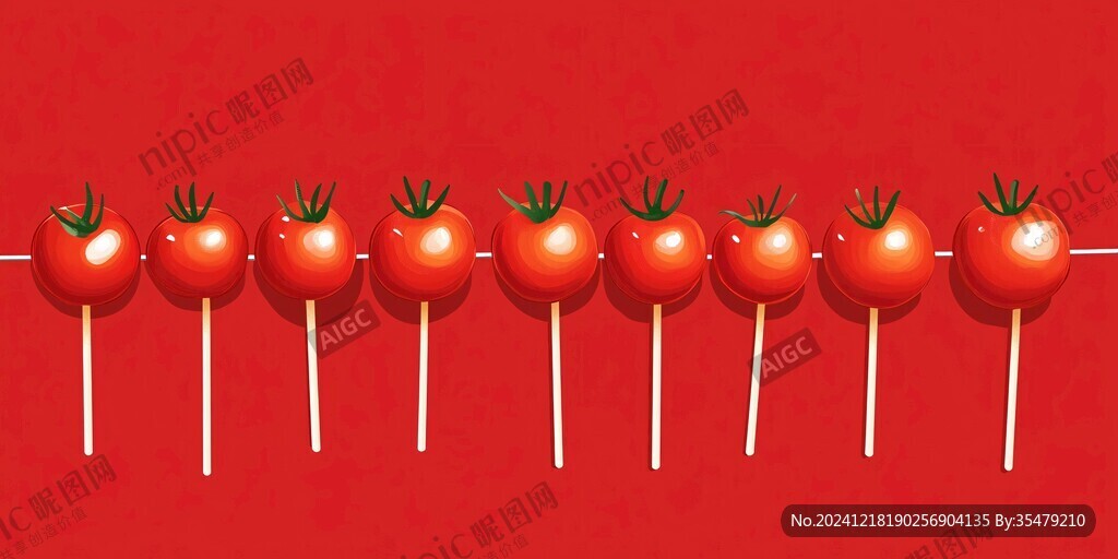 圣女果噪点插画