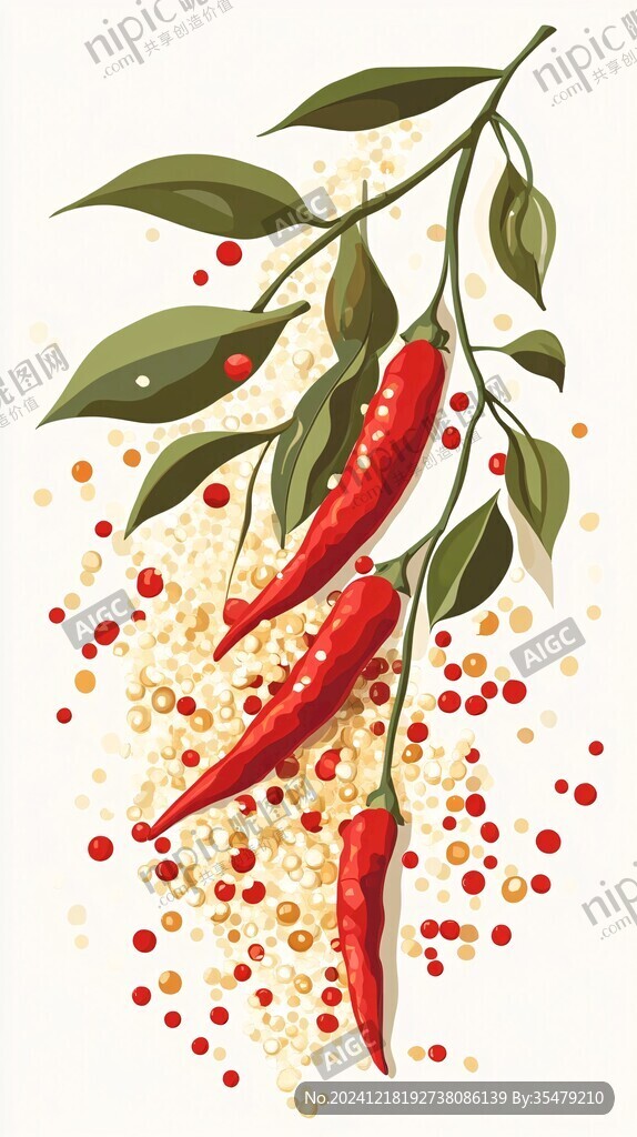 辣椒插画场景图