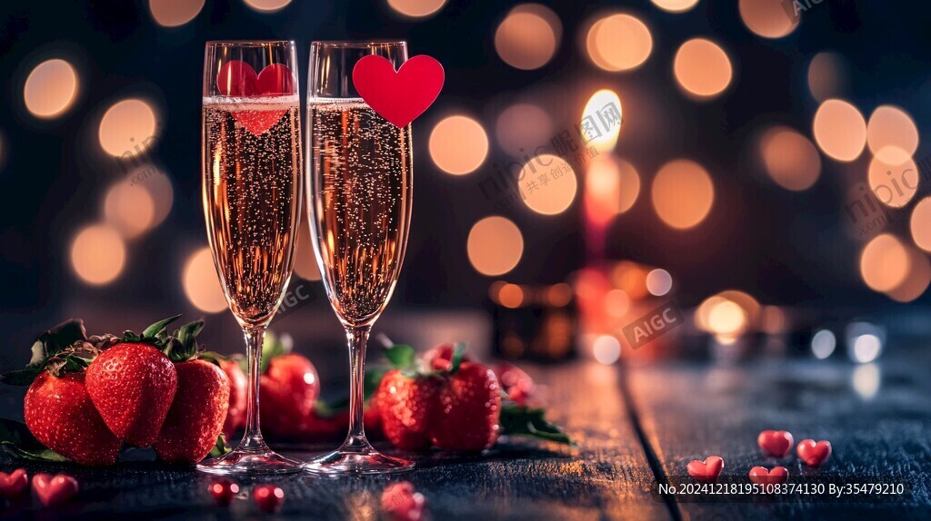 情人节酒水图片