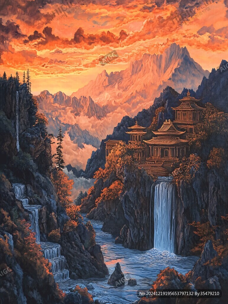 金光万丈美术绘画