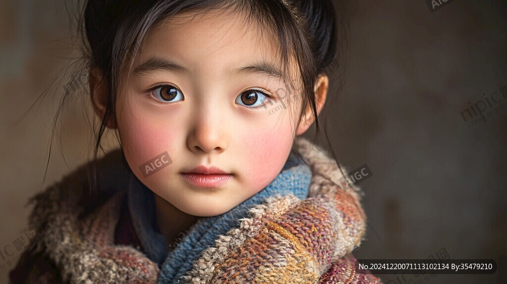 怡然自得的小女孩壁纸