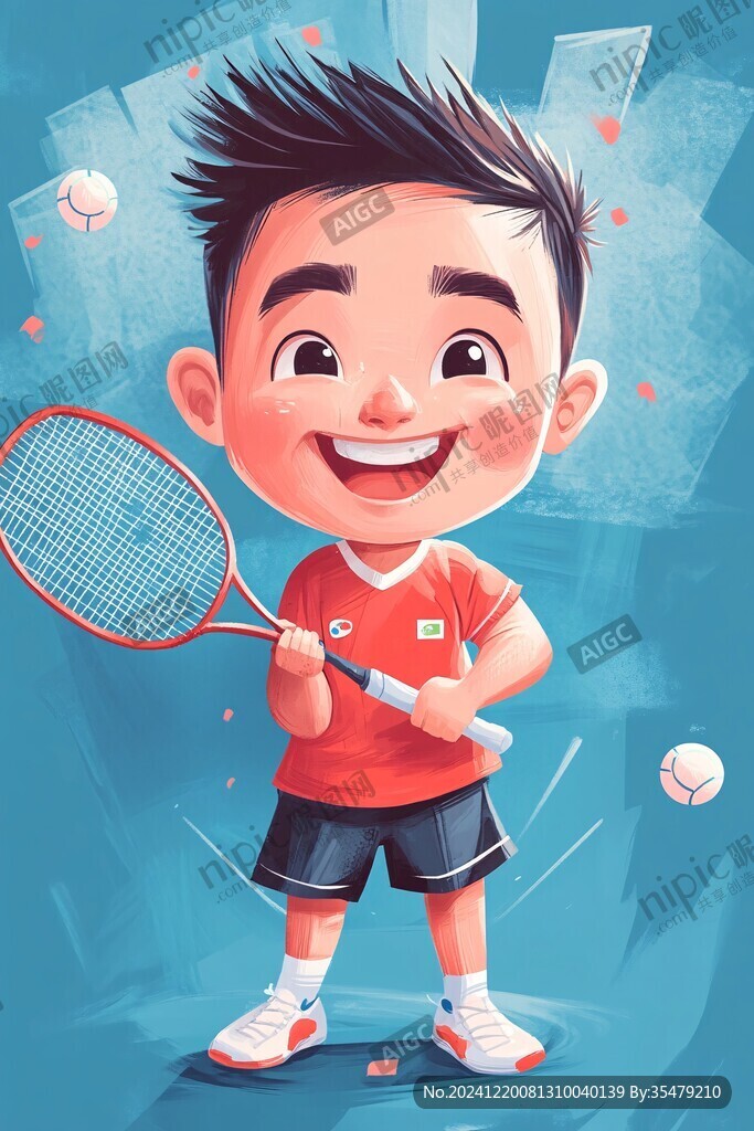 个人原创插画运动员