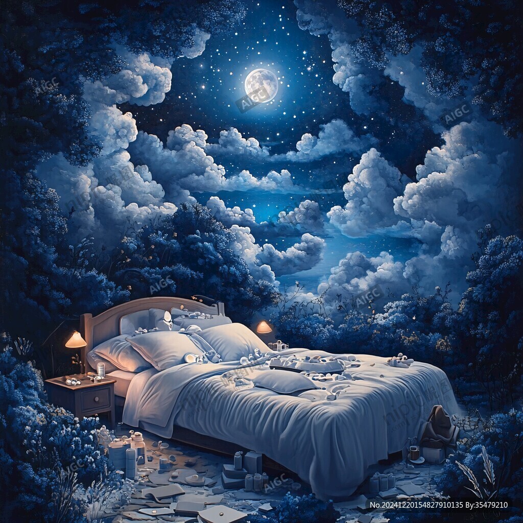 梦幻夜晚立体画