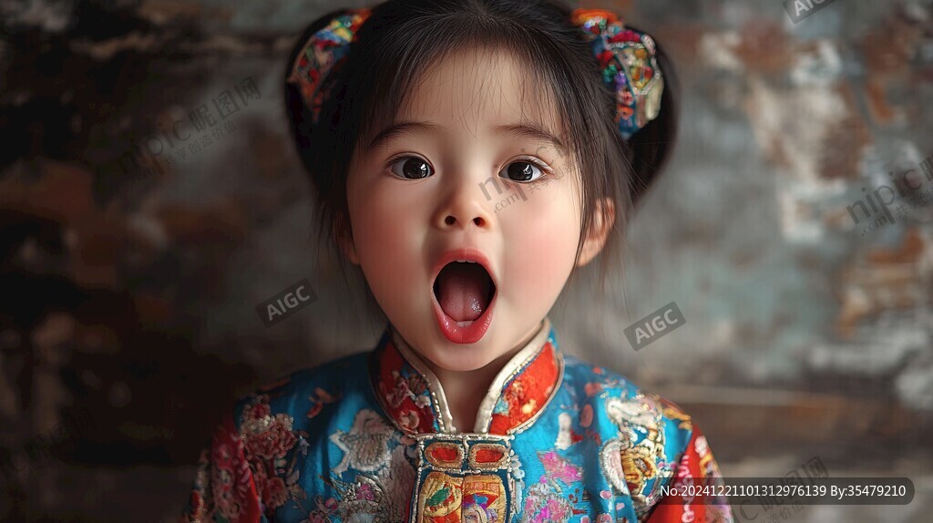 怡然自得的小女孩壁纸