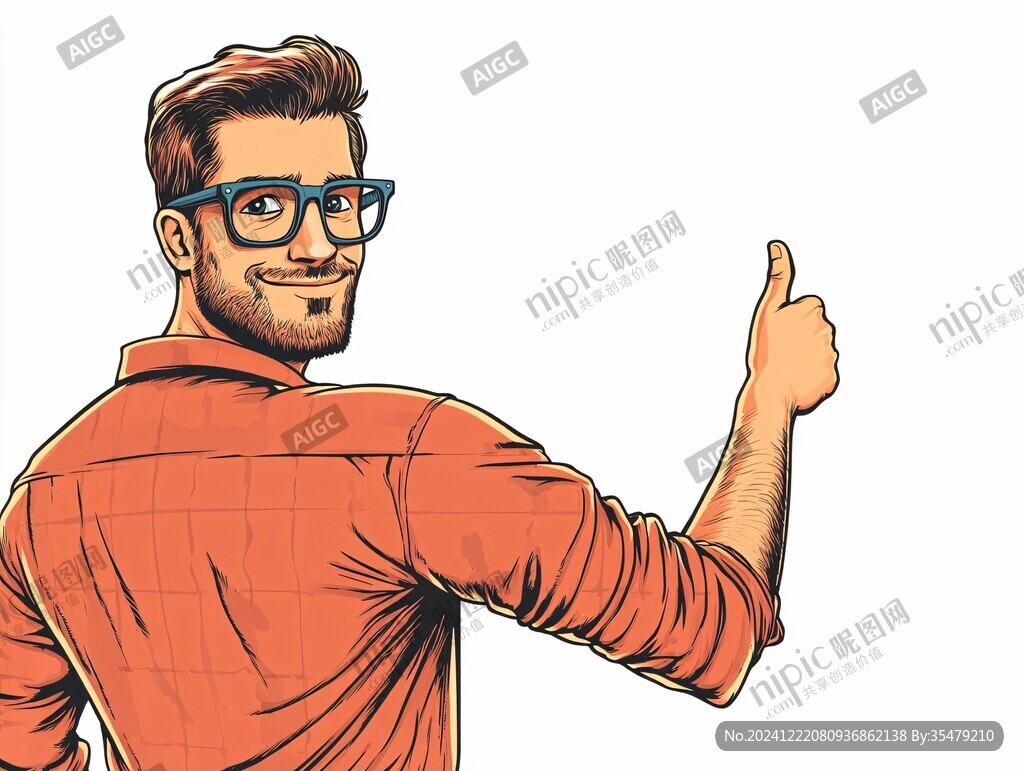 现代好男人手绘