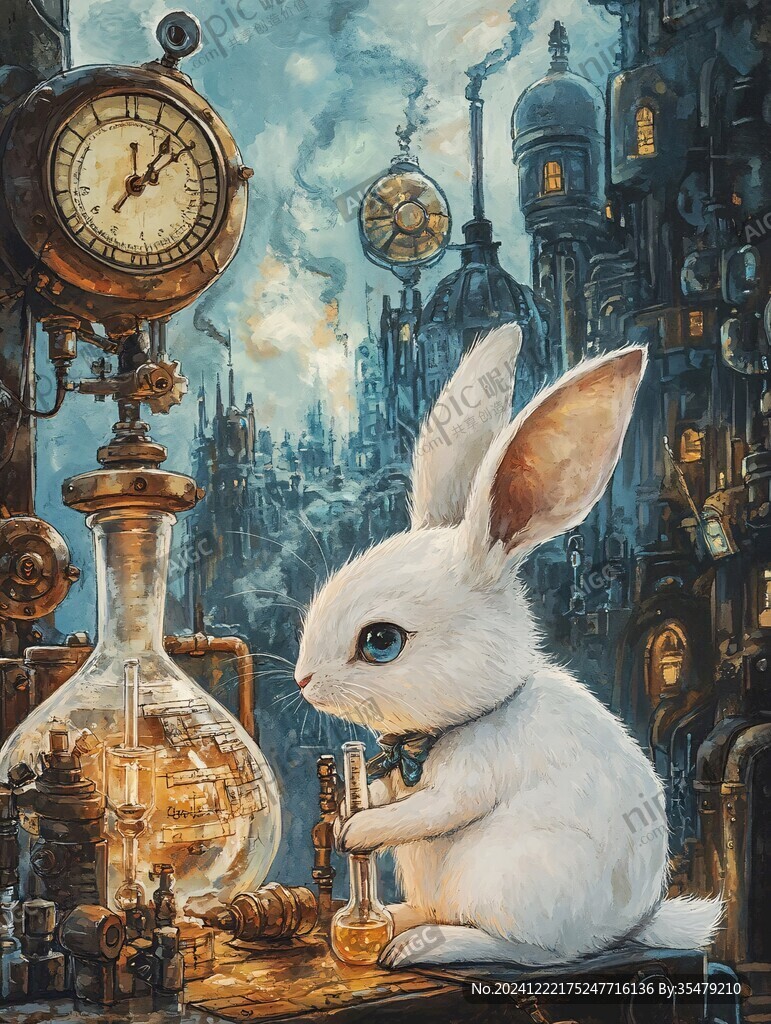 奇幻爱丽斯仙境插画