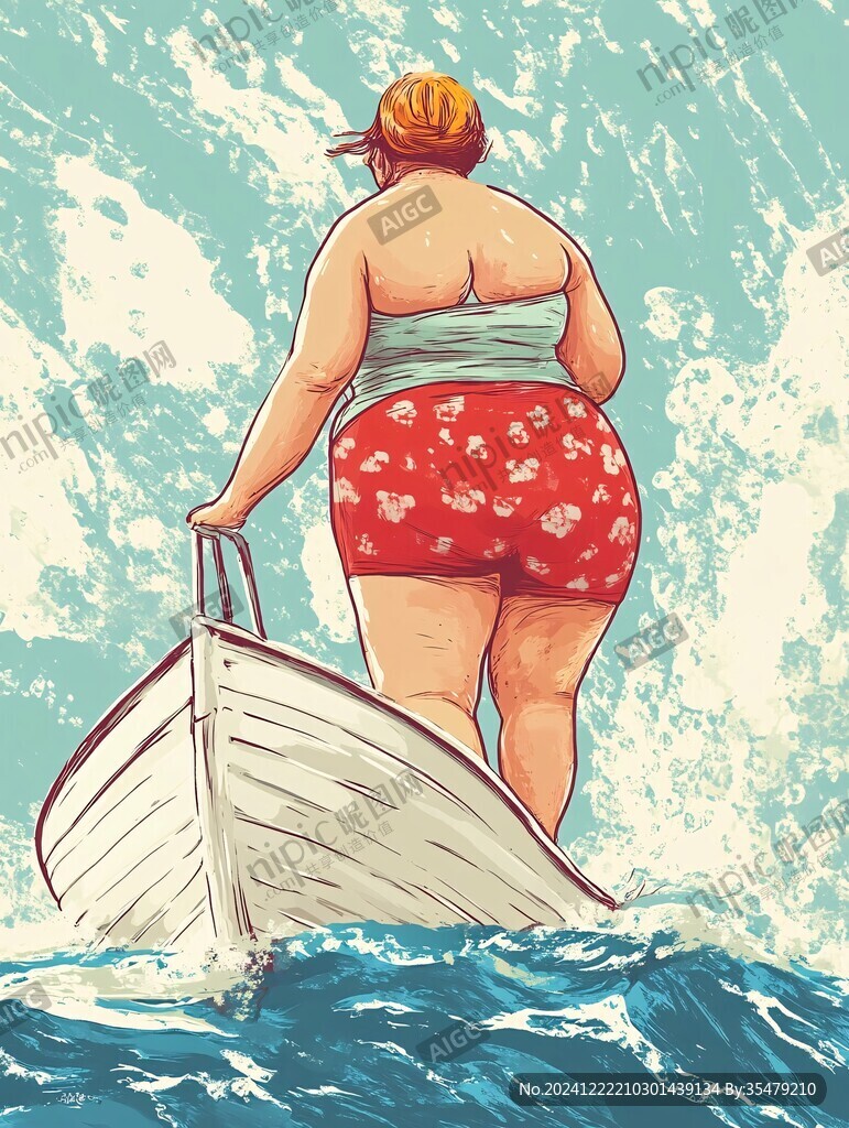 海吃不胖必瘦插画