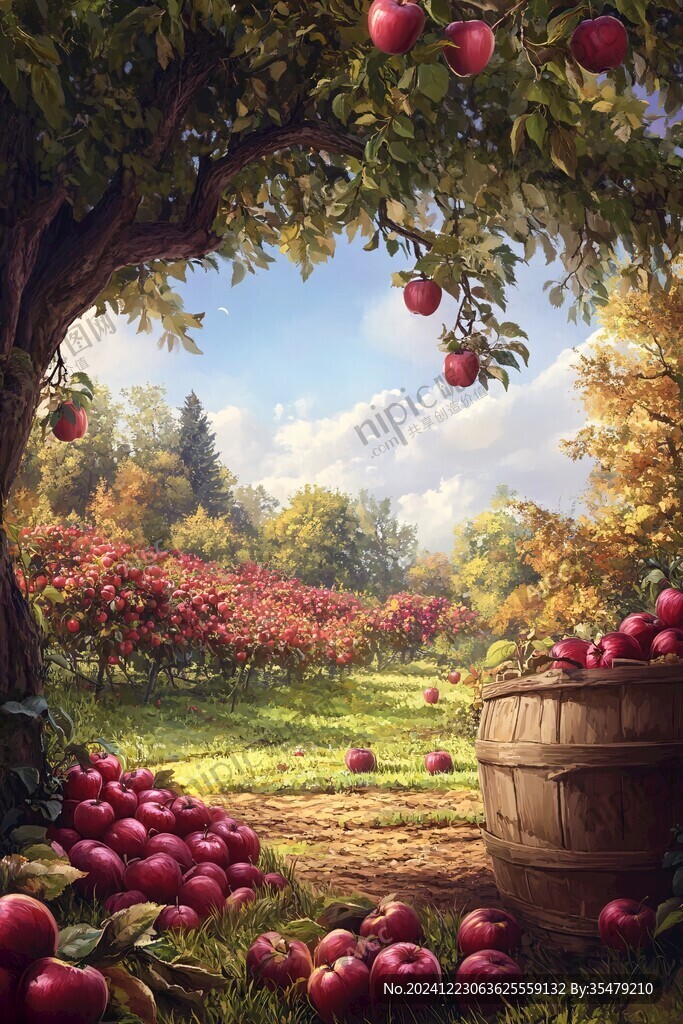 苹果树3d画