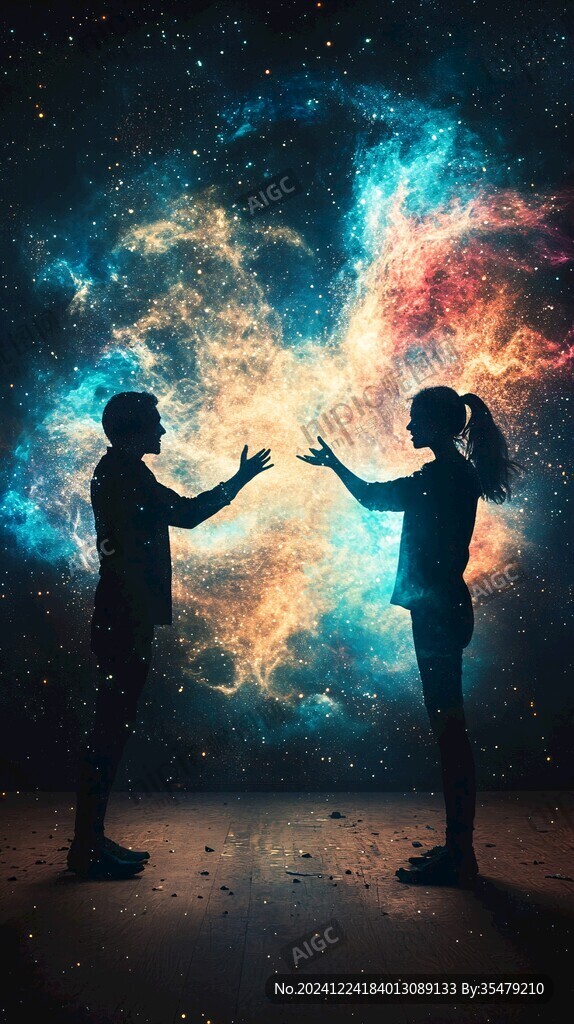 唯美宇宙会议背景