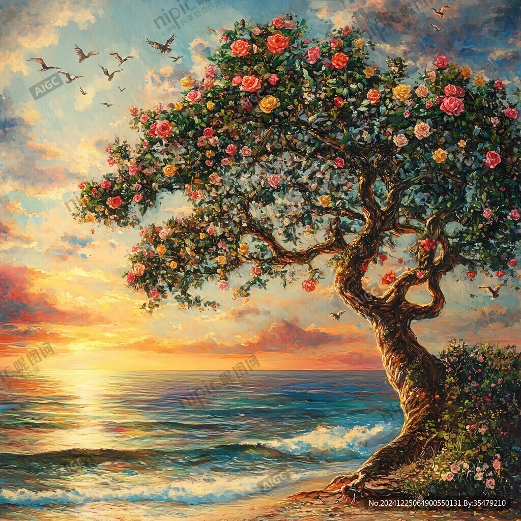 3d立体画苹果树