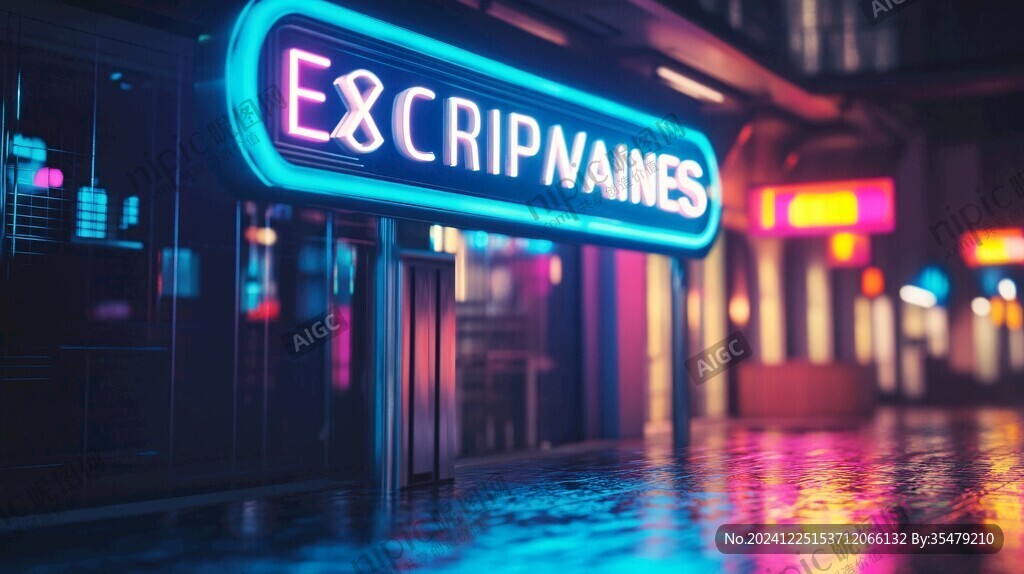 潮酷风格的霓虹灯