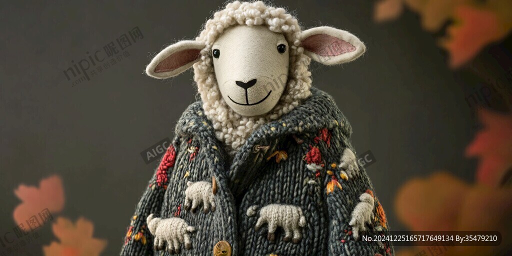 圣诞节小羊壁纸