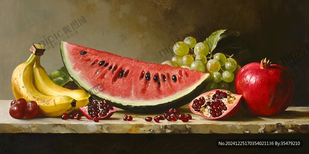 油画水果
