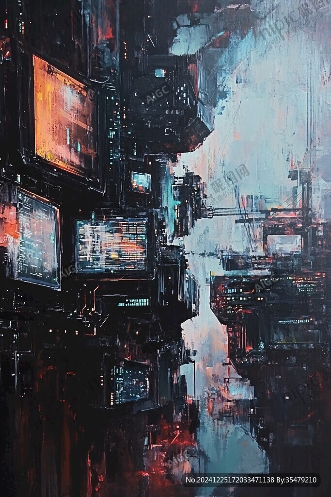 赛博朋克装饰画
