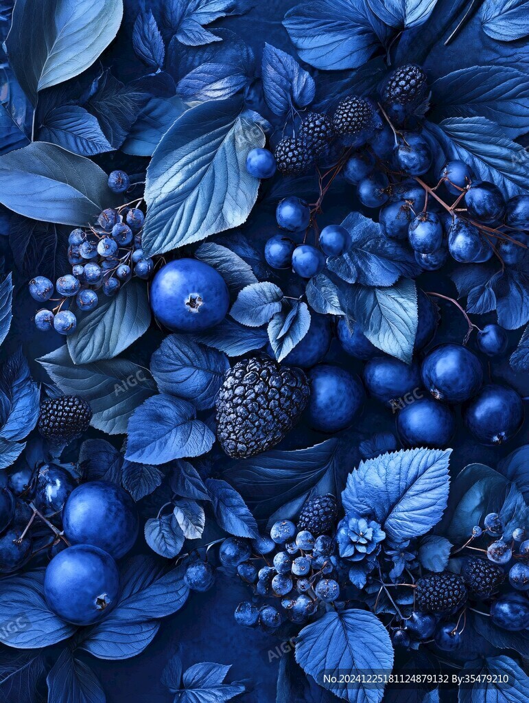 装饰画蓝莓