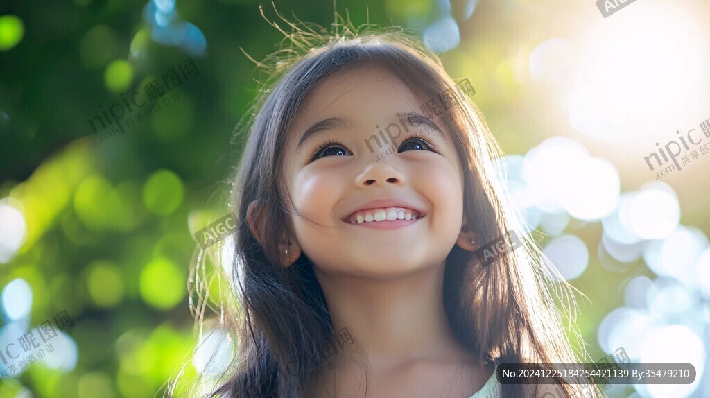 怡然自得的小女孩壁纸