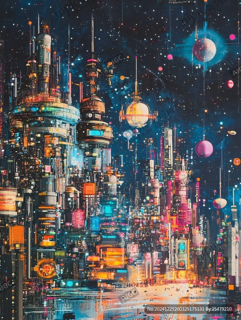 赛博朋克装饰画