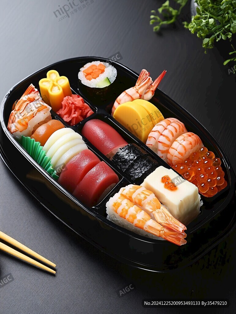 北欧亚光平碟寿司甜品