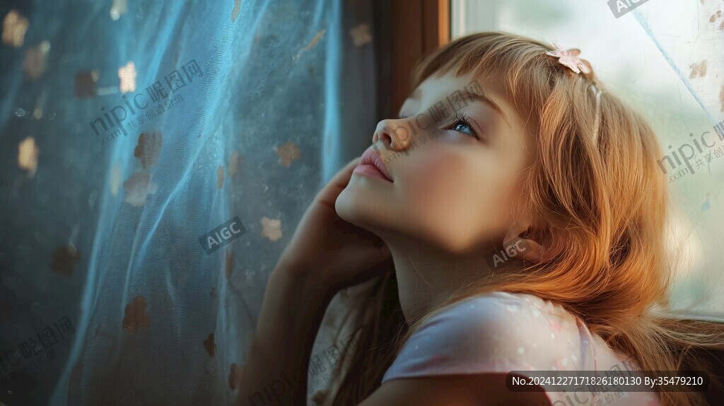 怡然自得的小女孩壁纸