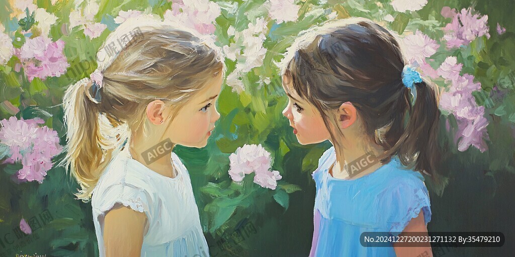 怡然自得的小女孩壁纸