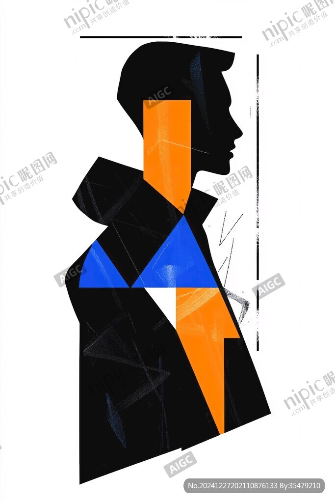 人物抽象插画