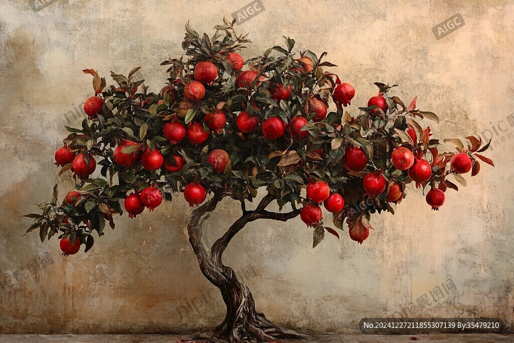 3d立体画苹果树