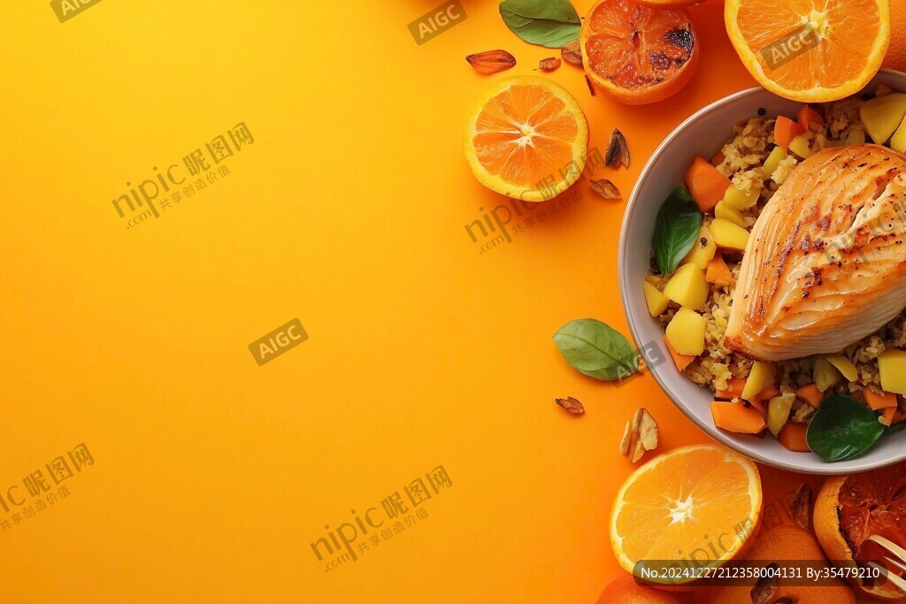 西式美食暖色背景