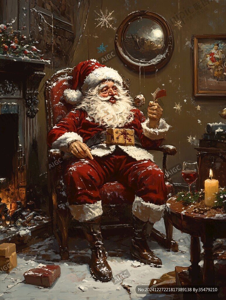 圣诞节油画