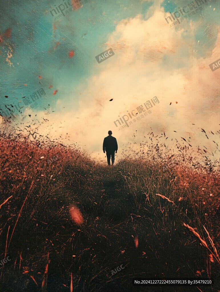 孤身一人背景素材