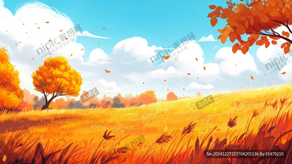 秋高气爽插画