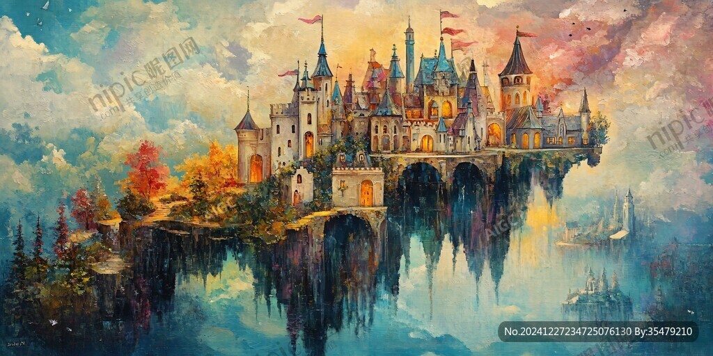 梦幻城堡插画