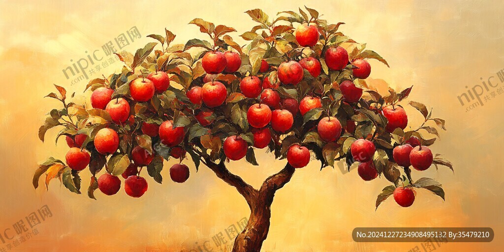 苹果树3d画