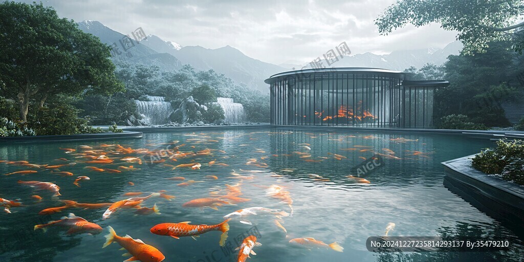 鱼池效果图