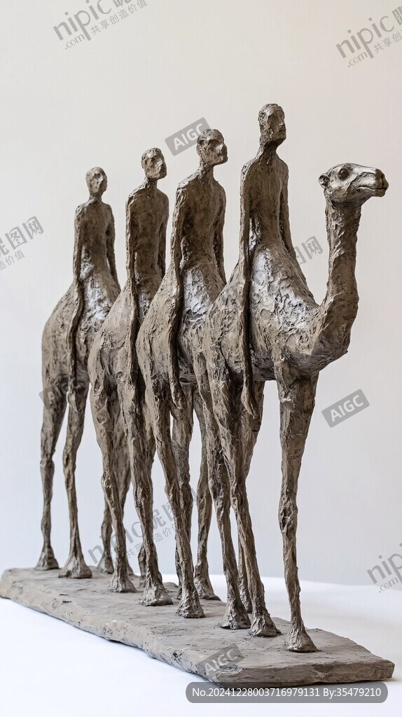 骆驼队雕像
