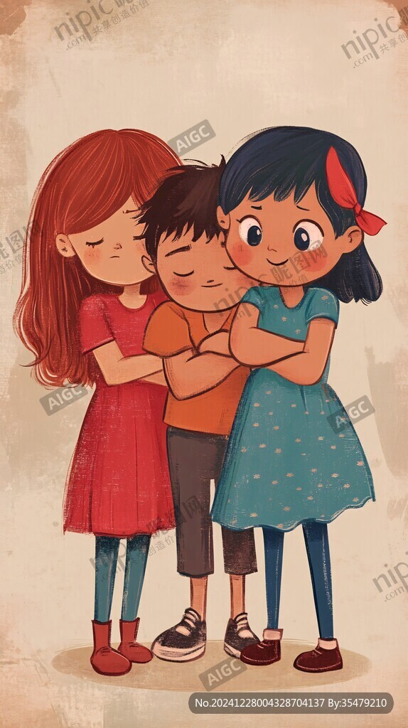 好朋友插画