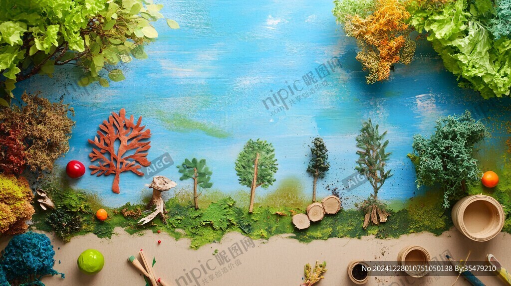 创意森林系背景