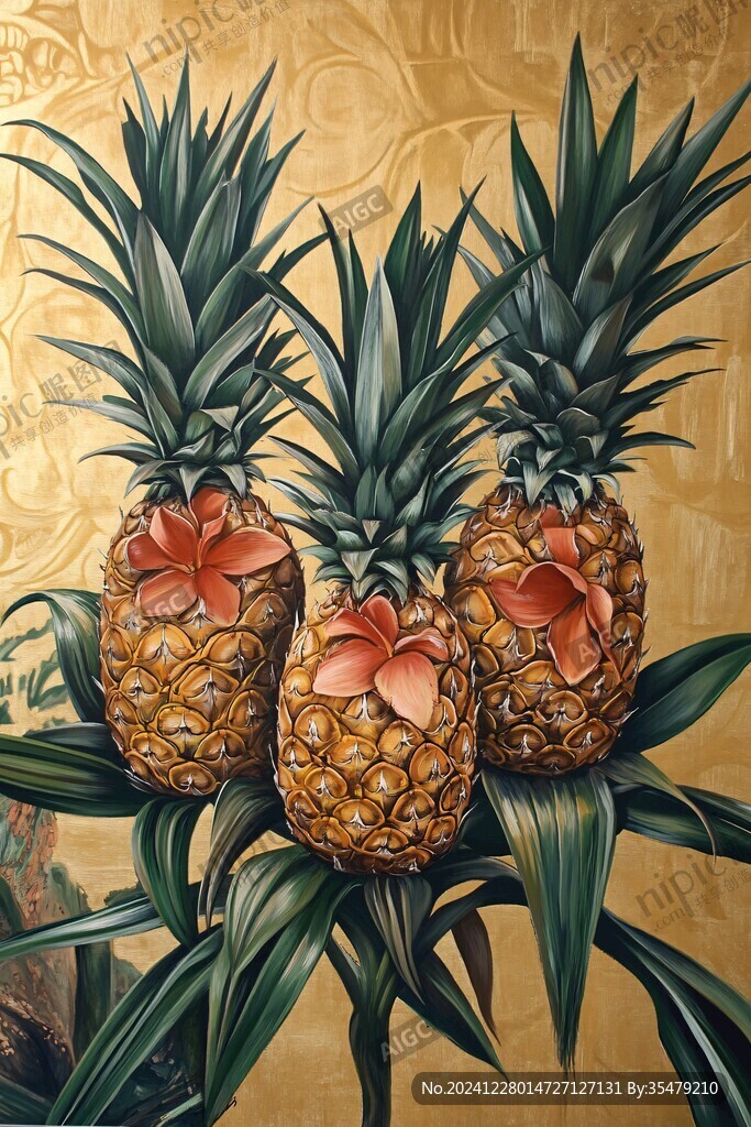 菠萝装饰画