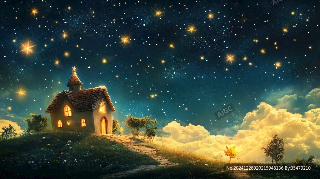 梦幻夜晚立体画