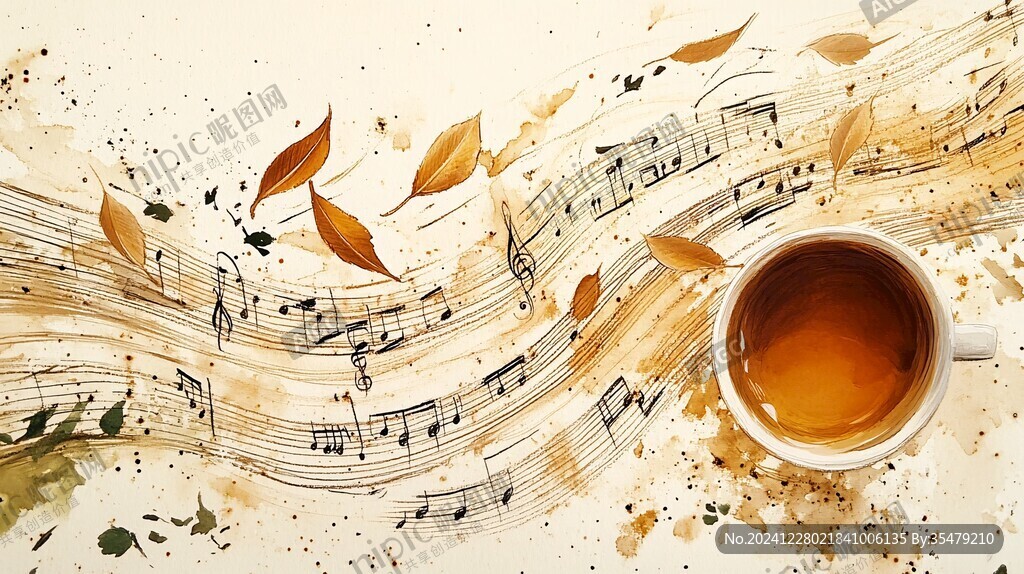 旋律背景展板文化