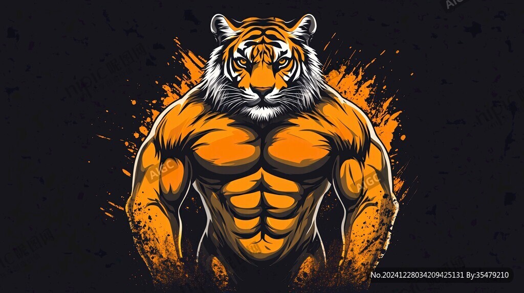 雄壮的动物插画