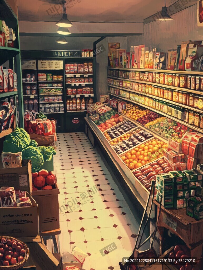 便利店零食插画