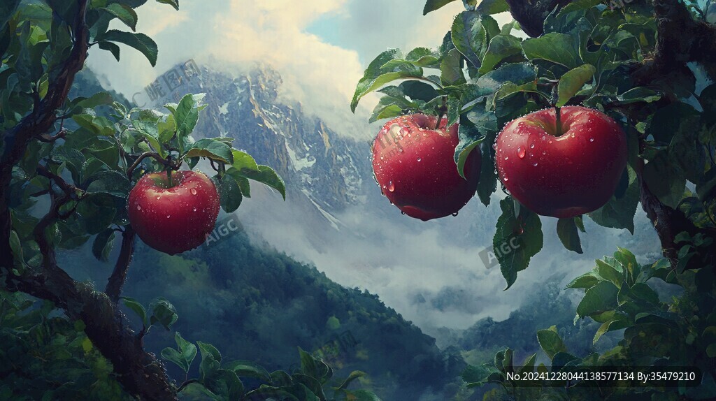 苹果树3d画