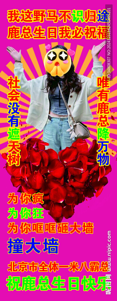 生日海报 生日展架 欢迎展架 