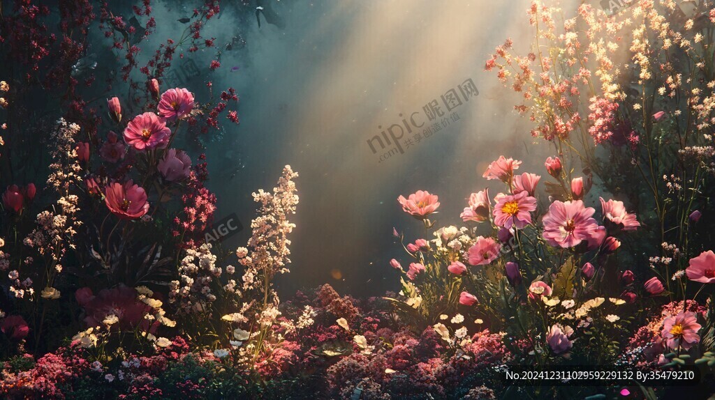 大气花卉场景