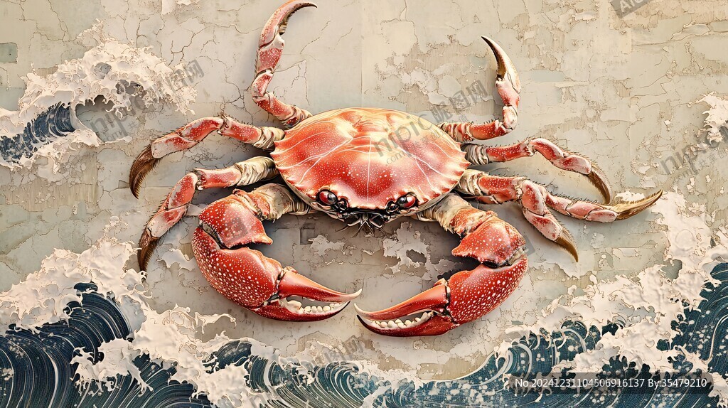 螃蟹装饰画