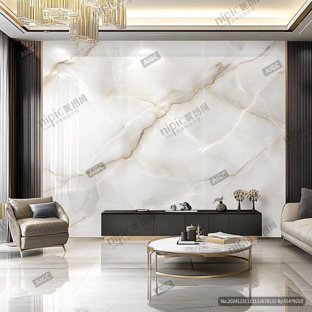 现代北欧大理石背景墙