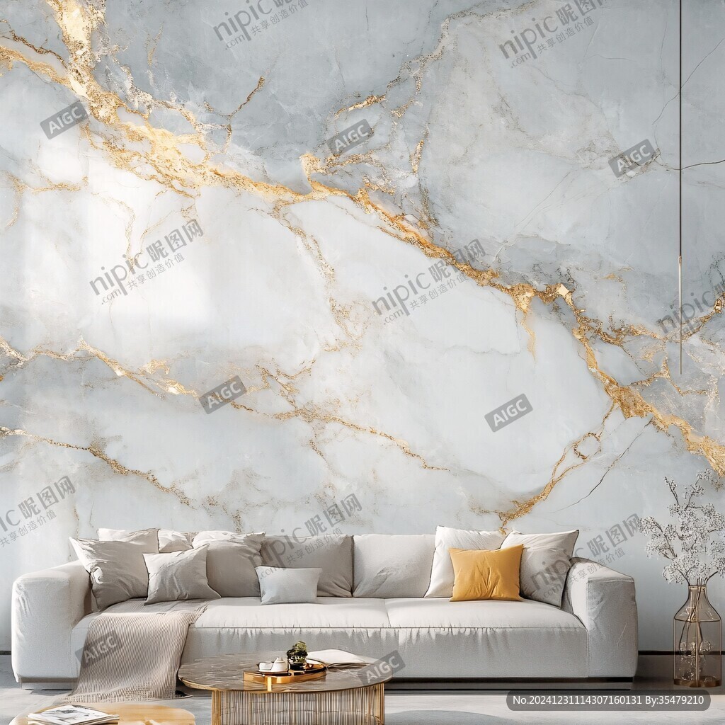 现代北欧大理石背景墙