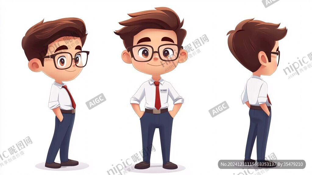 男生卡通形象设计