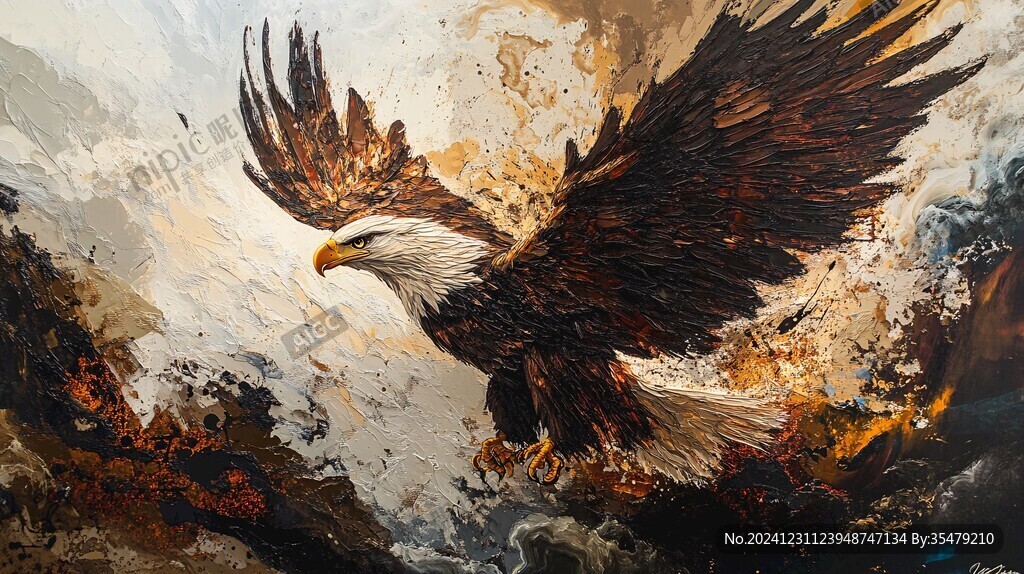 雄鹰抽象画