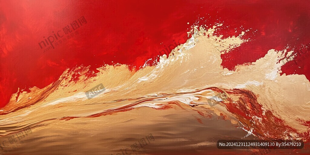 黄金流体艺术画